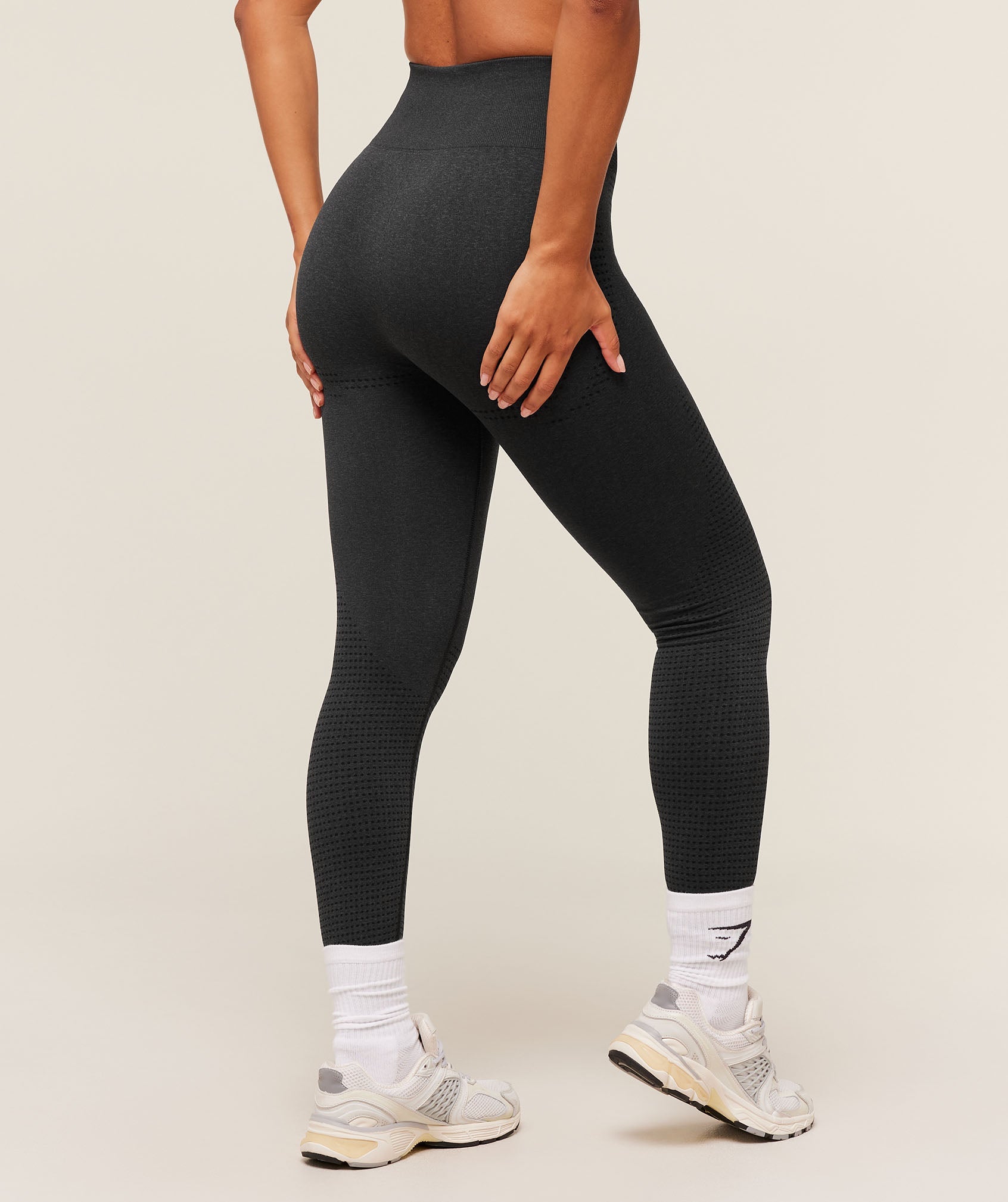 Women's Gymshark Vital Regular Leggings Black Marl