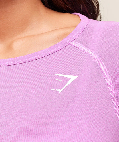 Women's Gymshark Vital Light Long Sleeve Top Sour Pink Marl