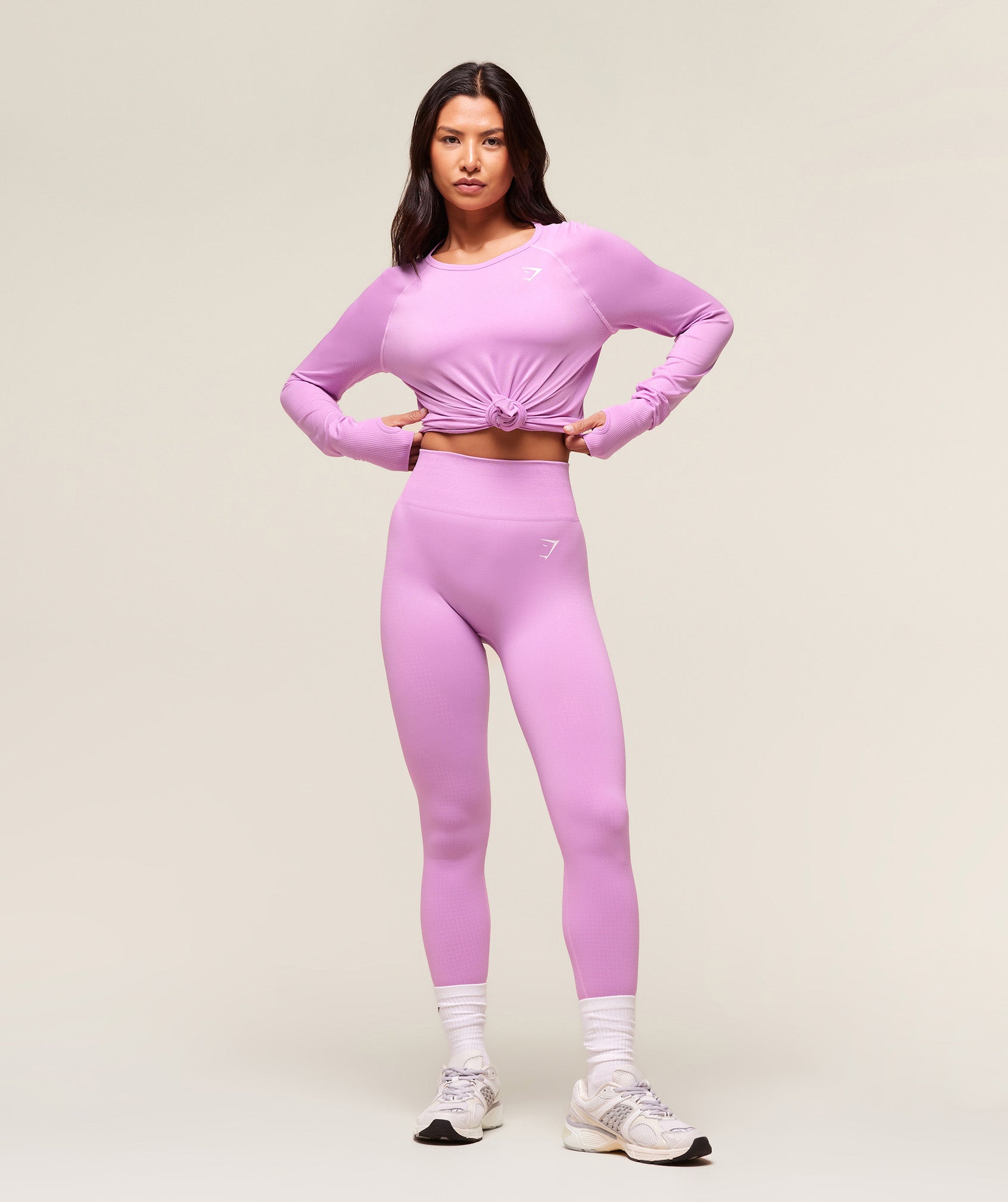 Women's Gymshark Vital Light Long Sleeve Top Sour Pink Marl