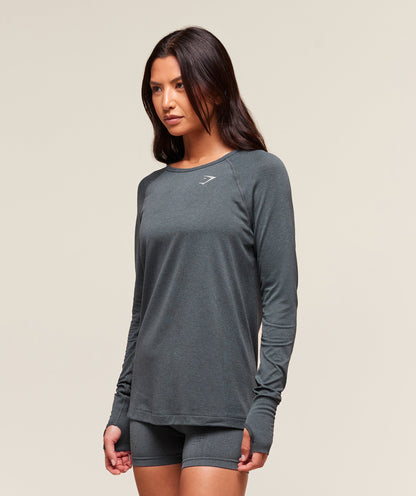 Women's Gymshark Vital Light Long Sleeve Top Strong Grey
