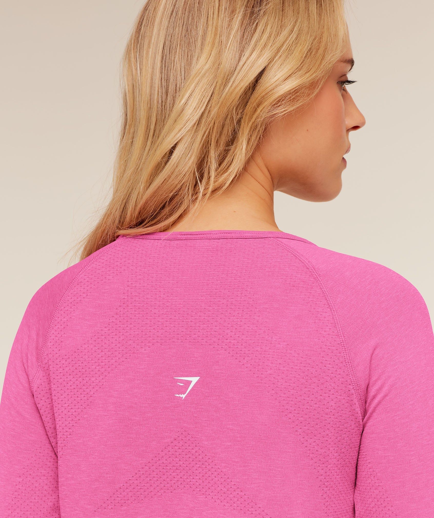Women's Gymshark Vital Seamless Light Long Sleeve Top Super-Set Pink