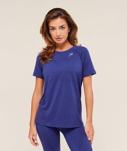 Women's Gymshark Vital Light T-Shirt Cobalt Purple Marl