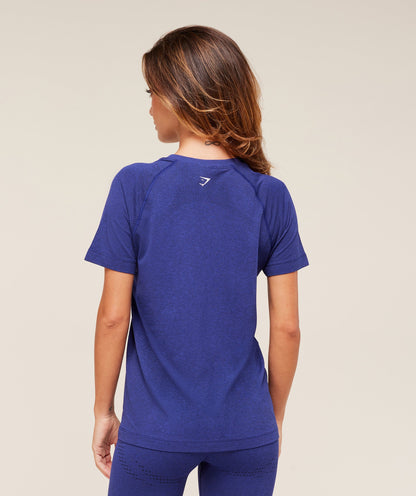 Women's Gymshark Vital Light T-Shirt Cobalt Purple Marl