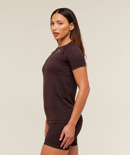 Women's Gymshark Vital Light T-Shirt Rich Maroon