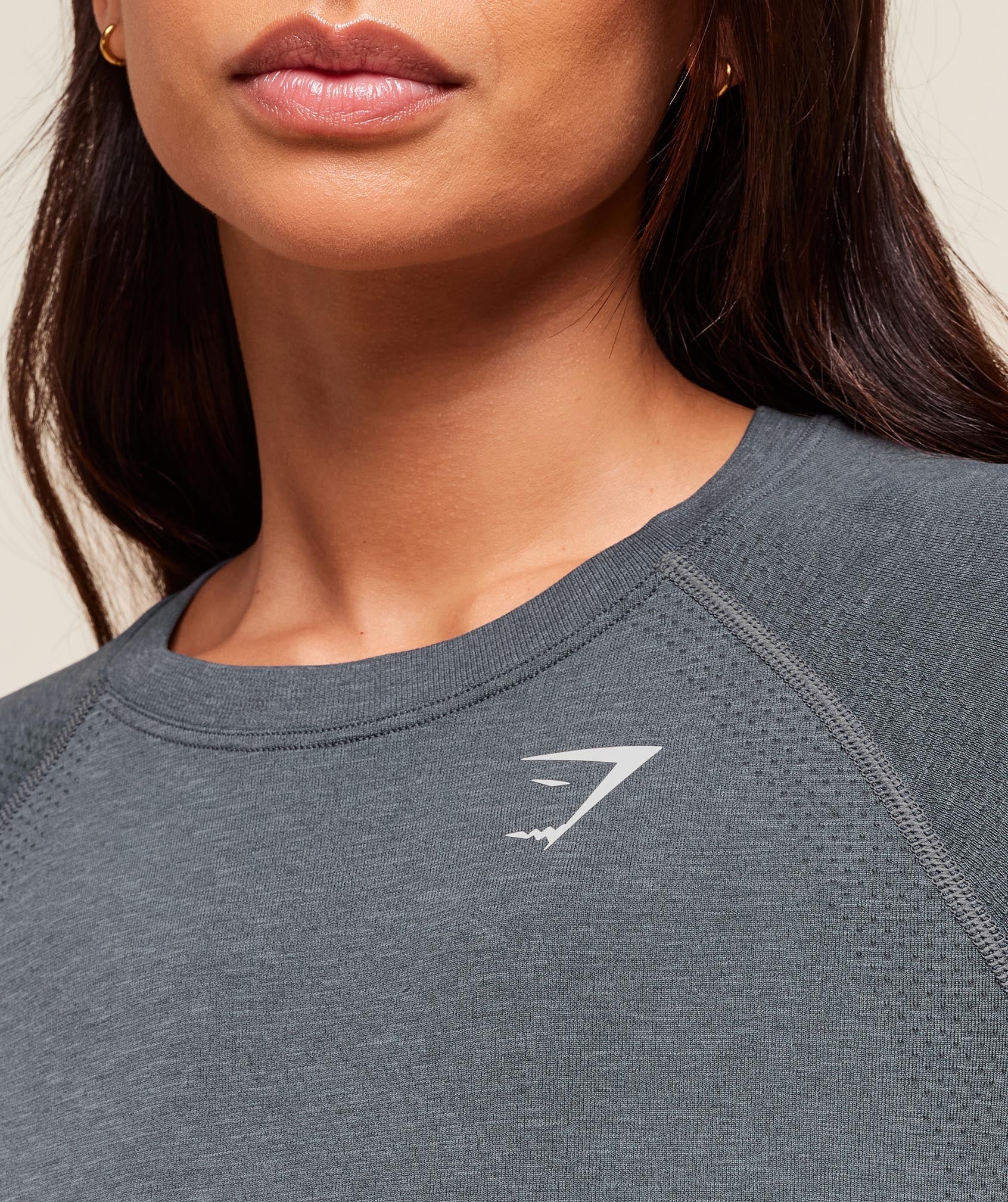 Women's Gymshark Vital Seamless 2.0 Light T-Shirt Strong Grey