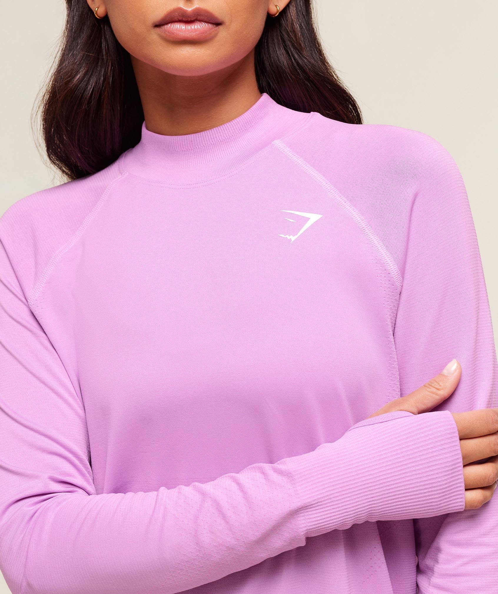 Women's Gymshark Vital Long Line Top Sour Pink Marl