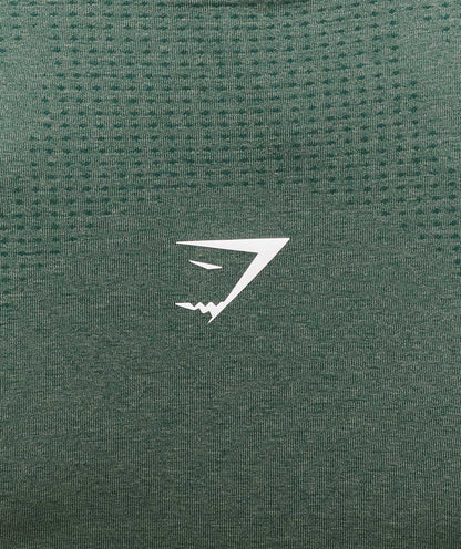 Women's Gymshark Vital Scoop Neck Top Obsidian Green Marl