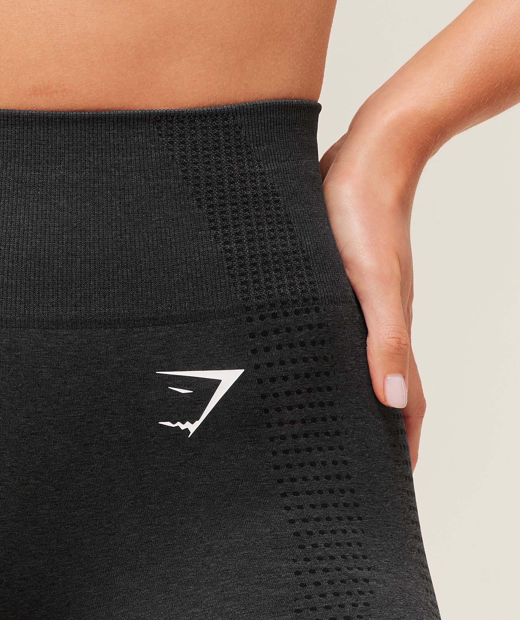 Women's Gymshark Vital Seamless Shorts Black Marl