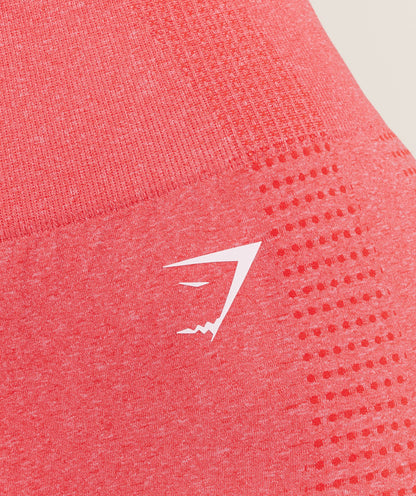 Women's Gymshark Vital Seamless Shorts Coral Red Marl