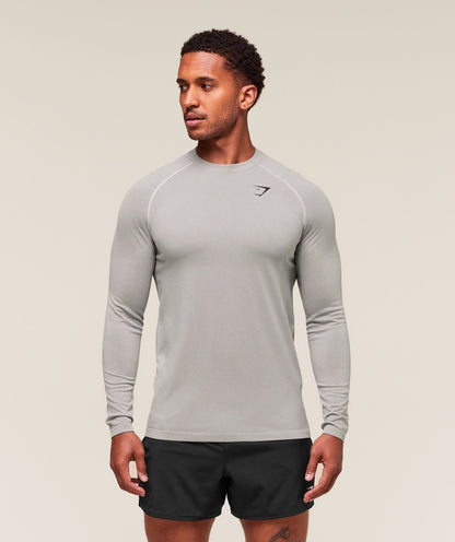 Gymshark Vital Long Sleeve T-Shirt Light Grey