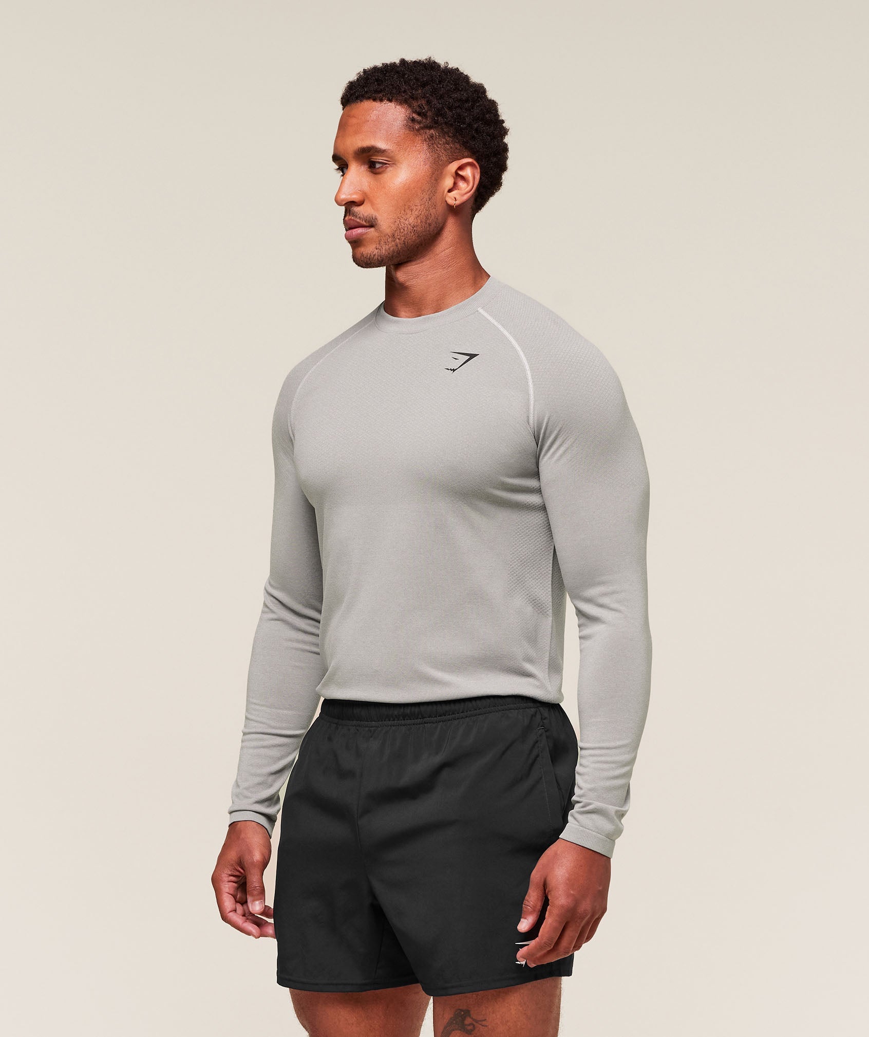 Gymshark Vital Long Sleeve T-Shirt Light Grey