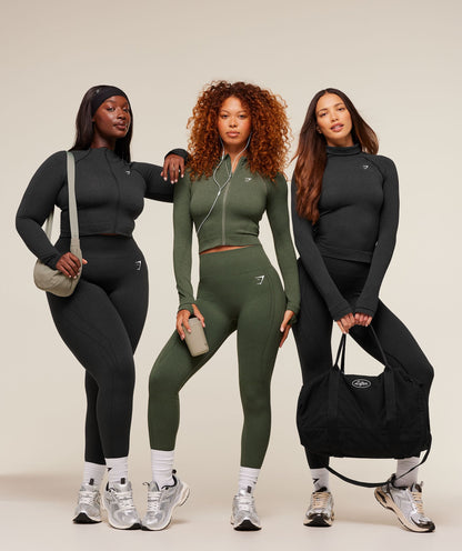 Women's Gymshark Vital Warm Leggings Base Green
