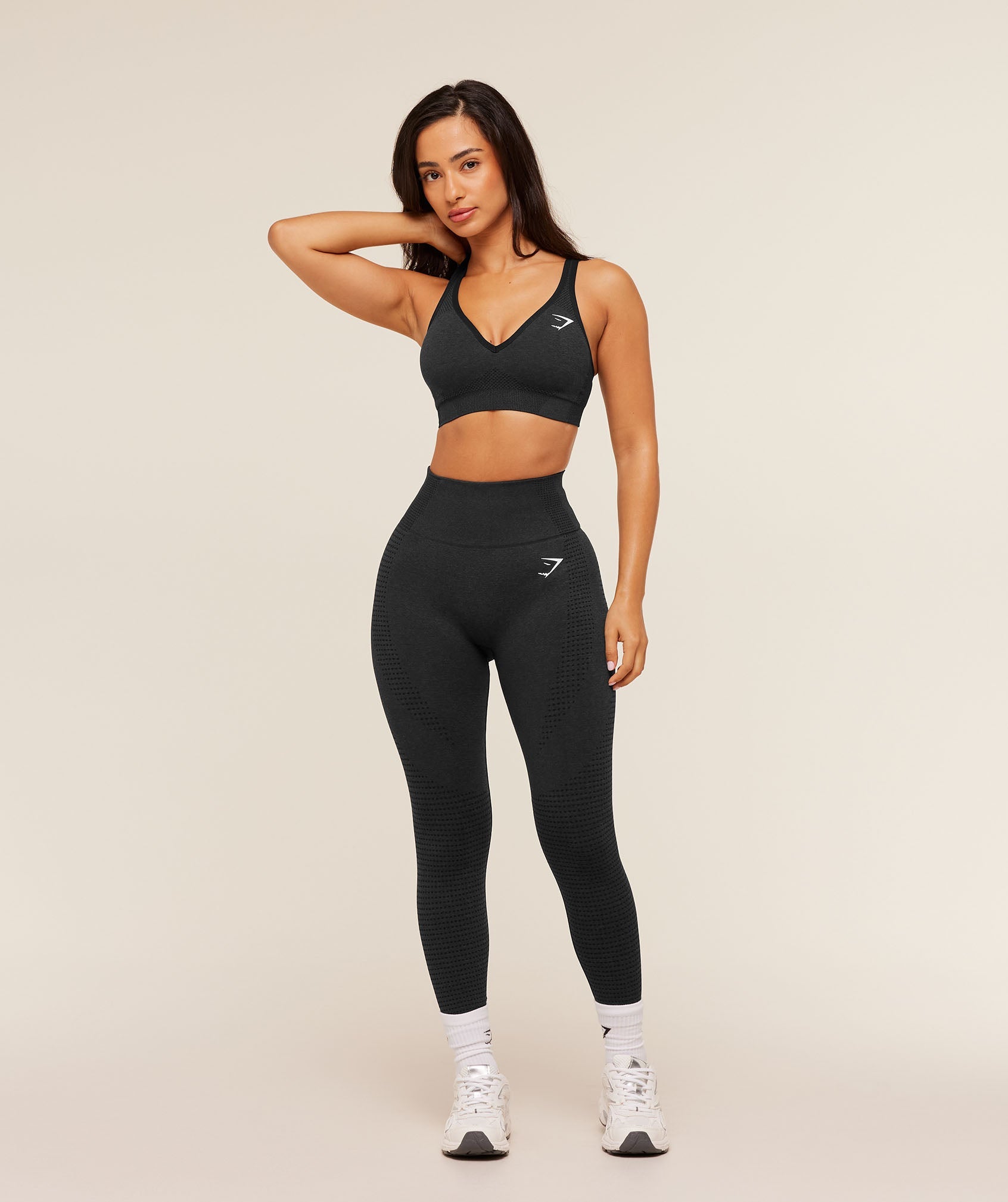 Women's Gymshark Vital Short Leggings Black Marl