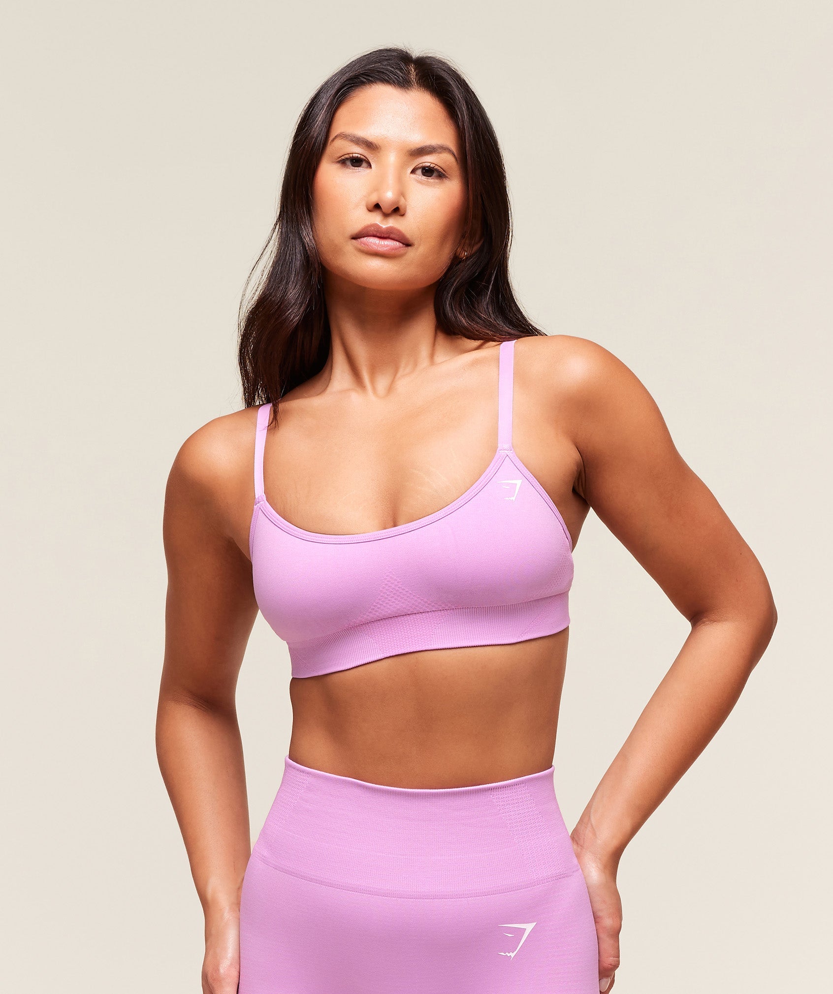 Women's Gymshark Vital Sports Bra Sour Pink Marl