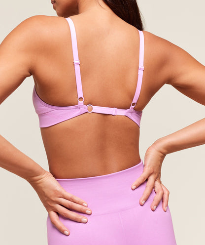 Women's Gymshark Vital Sports Bra Sour Pink Marl