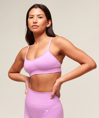 Women's Gymshark Vital Sports Bra Sour Pink Marl