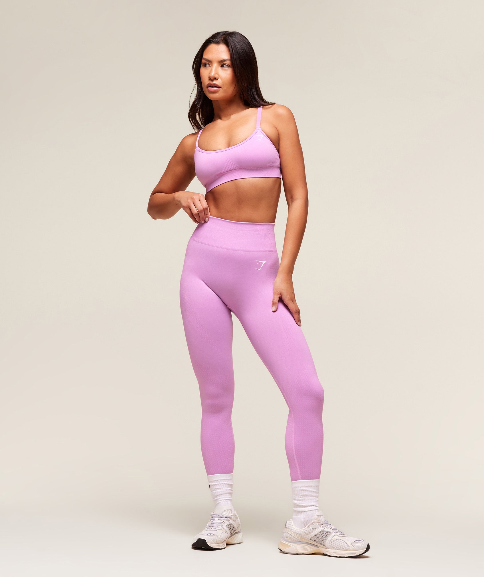 Women's Gymshark Vital Sports Bra Sour Pink Marl