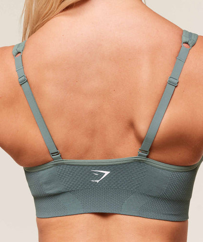 Women's Gymshark Vital V Neck Sports Bra Celeste Blue