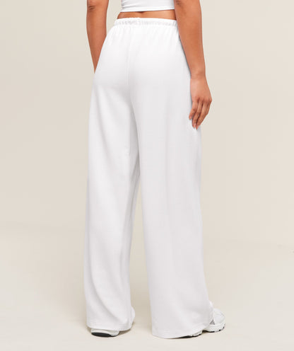 Women's Gymshark Waffle Wide Leg Pants White