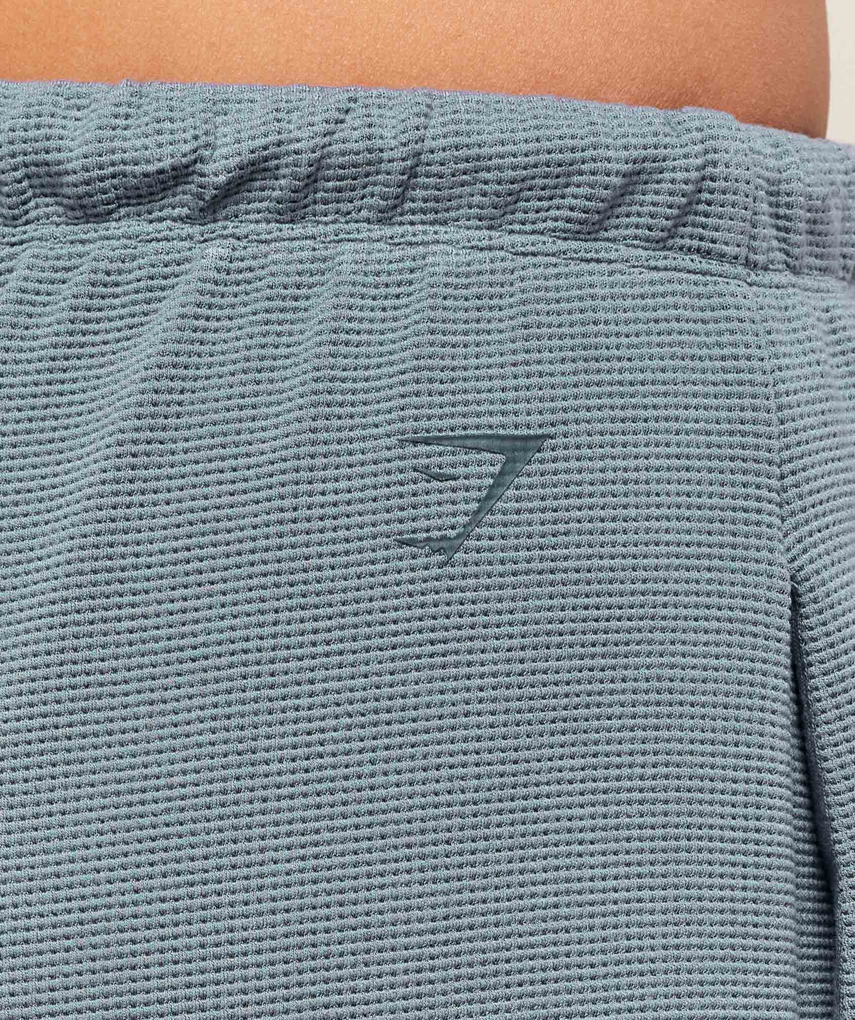 Women's Gymshark Waffle Wide Leg Pants Iron Blue