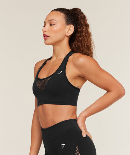 Women's Gymshark Warp Sports Bra Gs Black