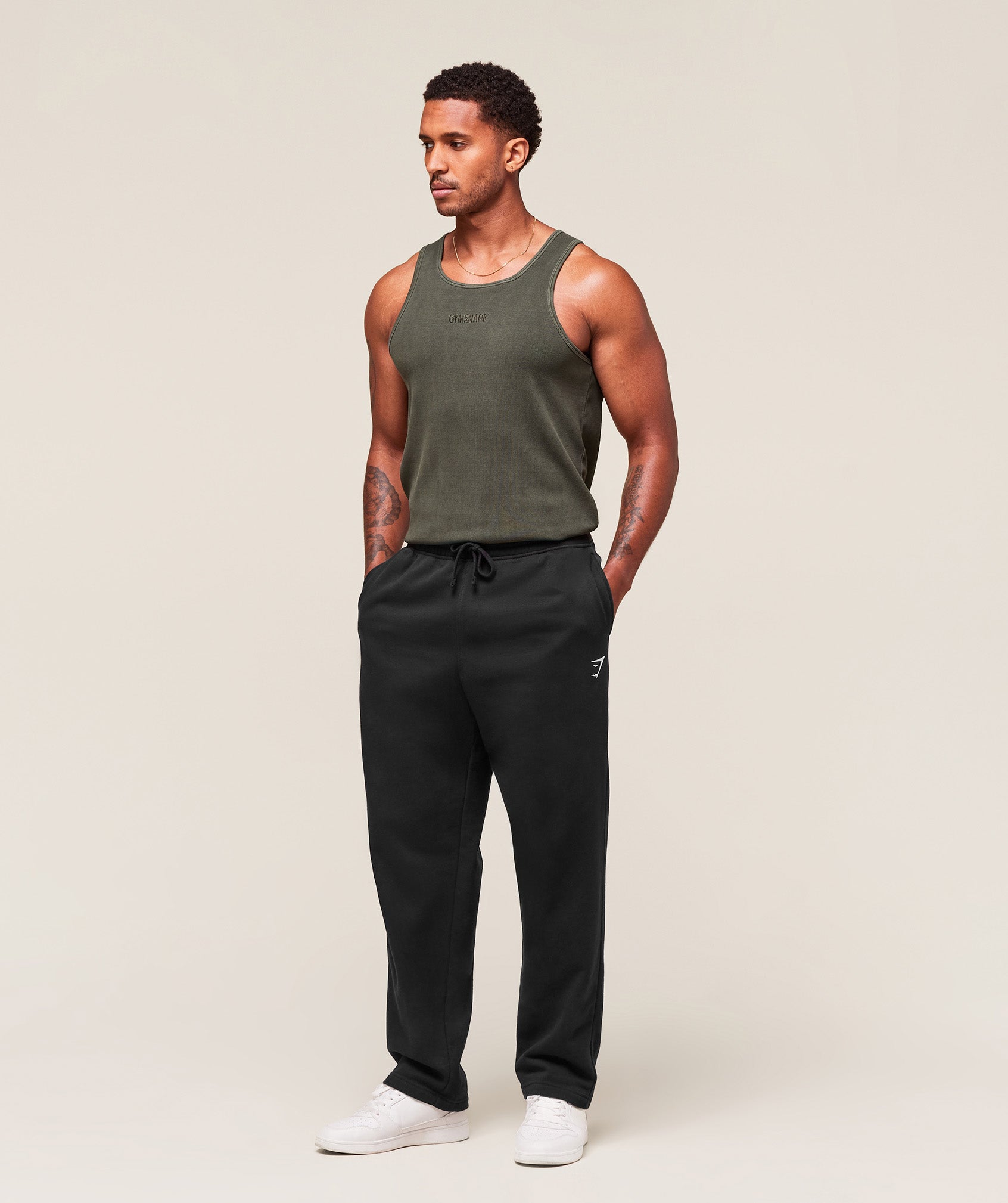 Gymshark Washed Premium Ribbed Tank Strength Green