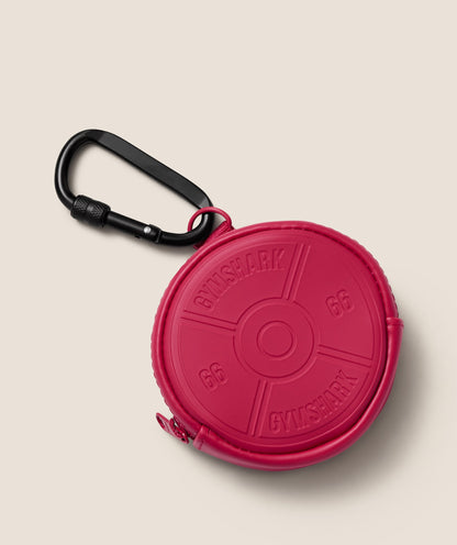 Women's Gymshark Weight Plate Zip Coin Pouch Build Pink
