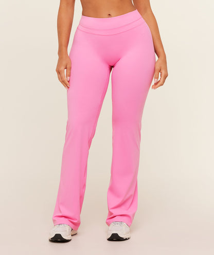 Women's Gymshark Whitney Mid-High Rise Flared Leggings Focus Pink