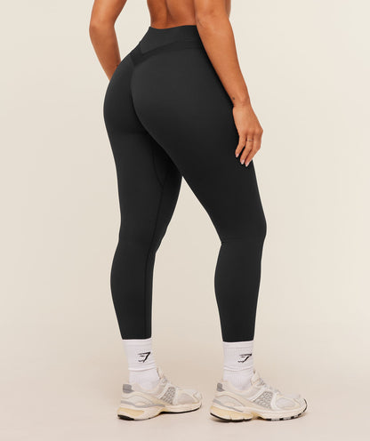 Women's Gymshark Whitney Mid-High Rise Leggings Black