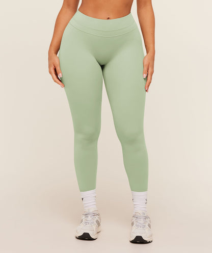 Women's Gymshark Whitney Mid-High Rise Leggings Haze Green