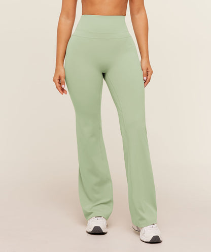 Women's Gymshark Whitney Short Flared Legging Haze Green