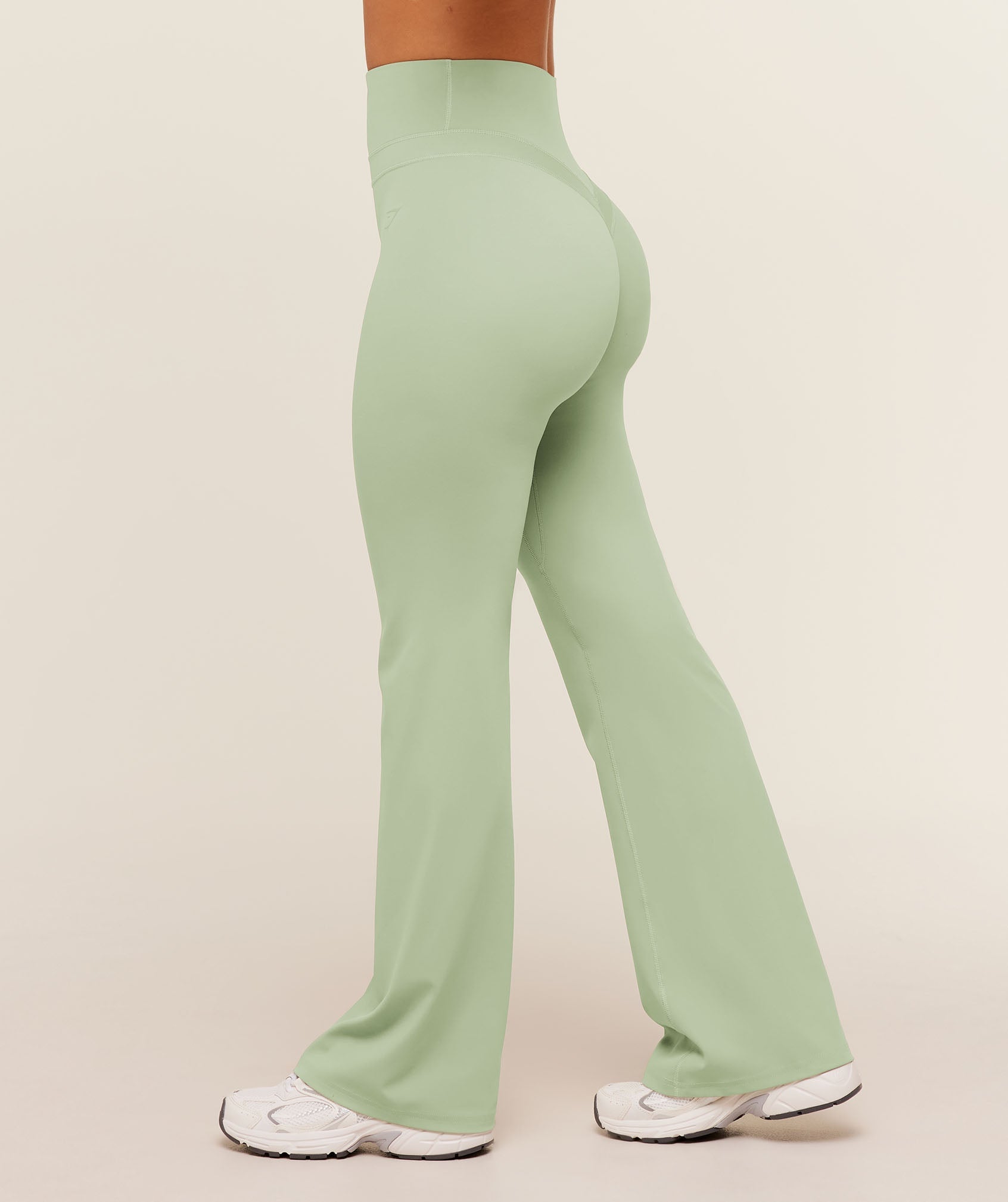 Women's Gymshark Whitney Short Flared Legging Haze Green
