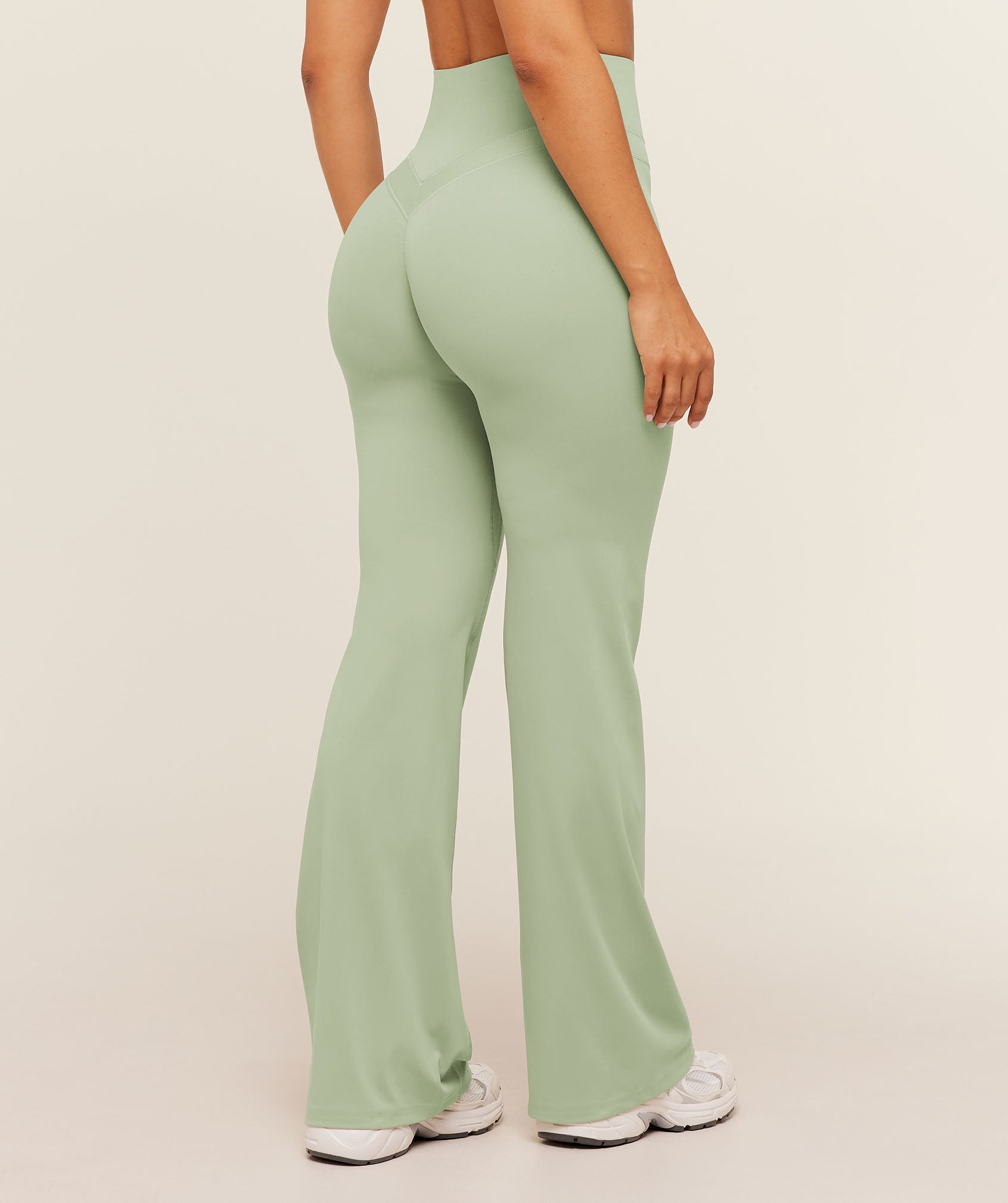 Women's Gymshark Whitney Short Flared Legging Haze Green
