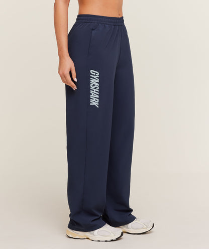 Women's Gymshark Woven Track Straight Leg Pant Heavy Blue
