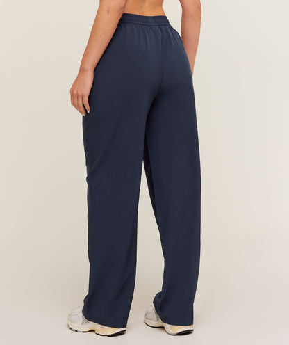 Women's Gymshark Woven Track Straight Leg Pants Heavy Blue