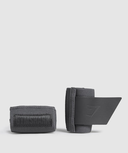 Women's Gymshark Rigid Wrist Straps Asphalt Grey