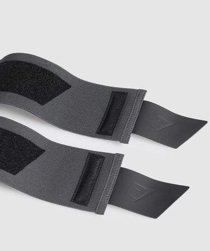 Women's Gymshark Rigid Wrist Straps Asphalt Grey