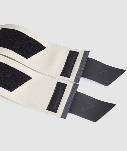 Women's Gymshark Rigid Wrist Straps Oat White