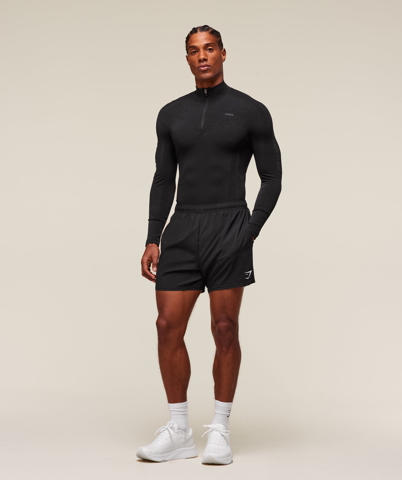 Gymshark Everywear Warp Knit 1/4 Zip Black