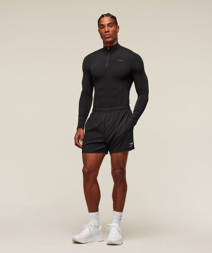 Gymshark Everywear Warp Knit 1/4 Zip Black