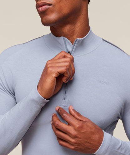 Gymshark Everywear Warp Knit 1/4 Zip Pale Blue