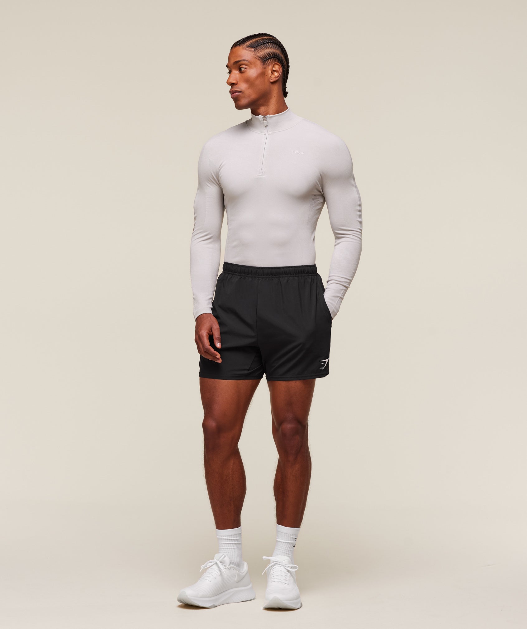 Gymshark Everywear Warp Knit 1/4 Zip Tame Grey