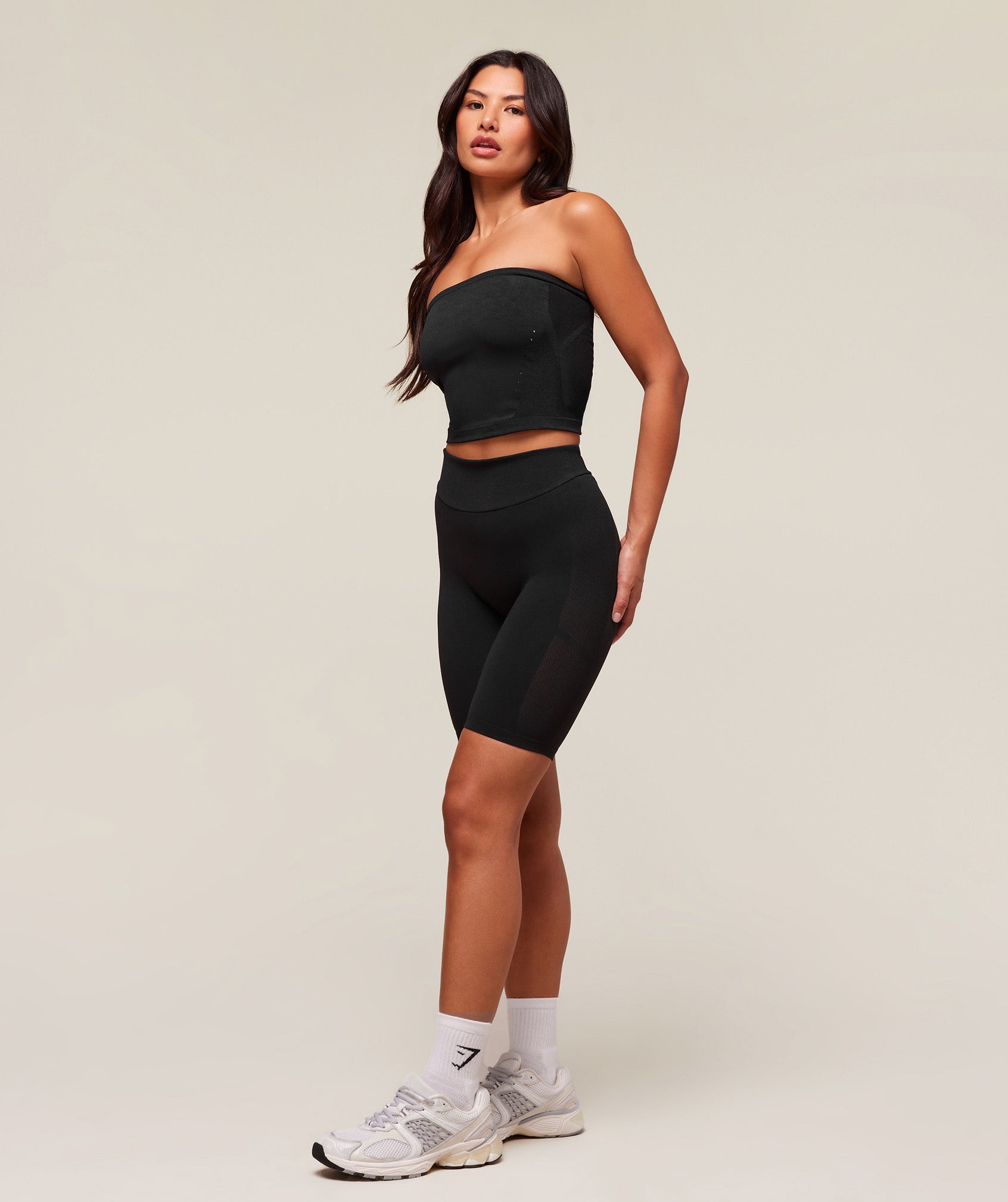 Women's Gymshark Everywear Warp Knit Cycling Shorts Black