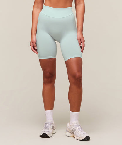 Women's Gymshark Everywear Warp Knit Cycling Shorts Frost Blue