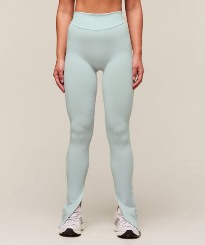 Women's Gymshark Everywear Warp Knit Flare Leggings Frost Blue