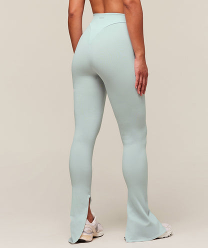 Women's Gymshark Everywear Warp Knit Flare Leggings Frost Blue
