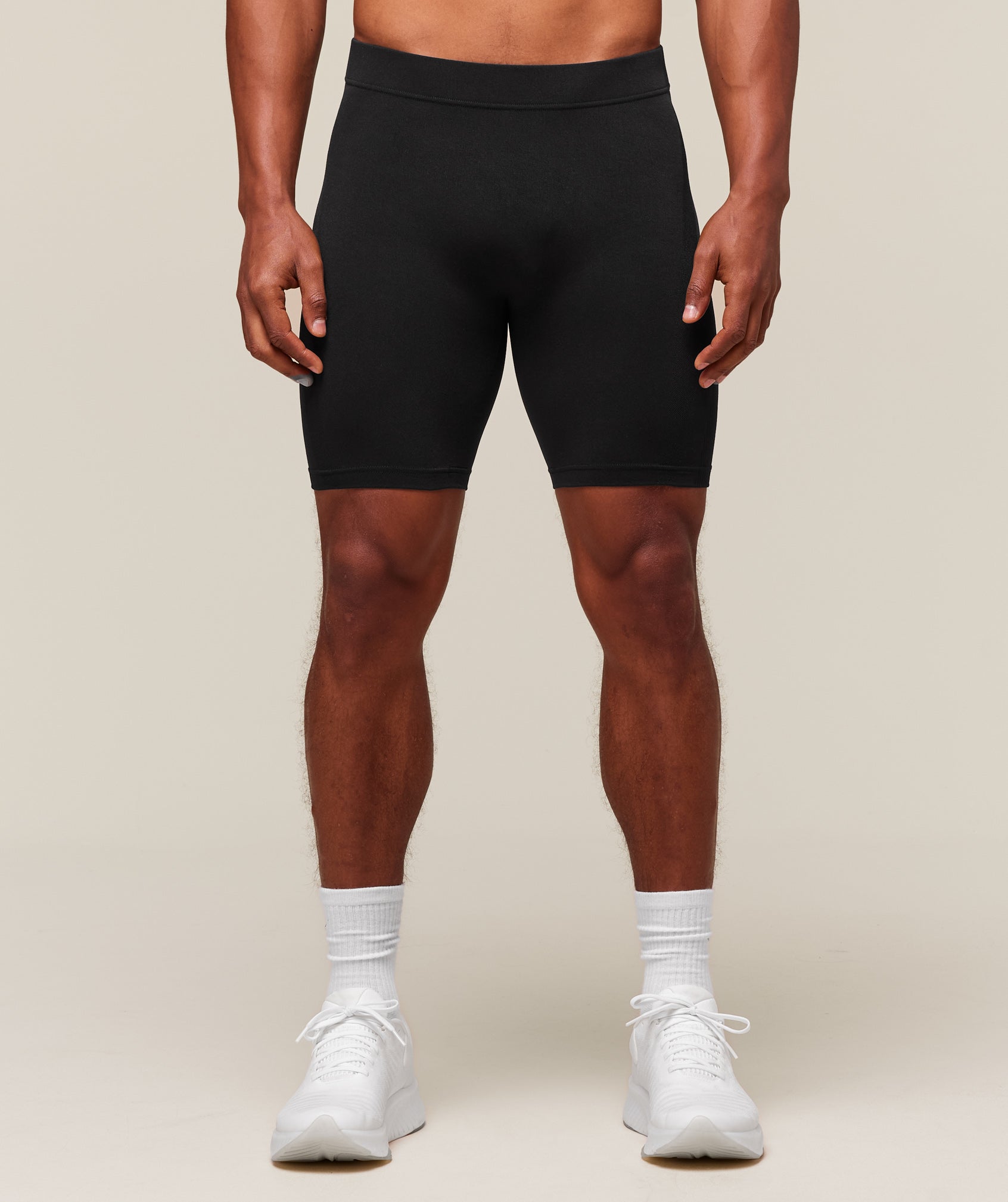 Gymshark Everywear Warp Knit Half Tight Black