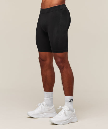 Gymshark Everywear Warp Knit Half Tight Black