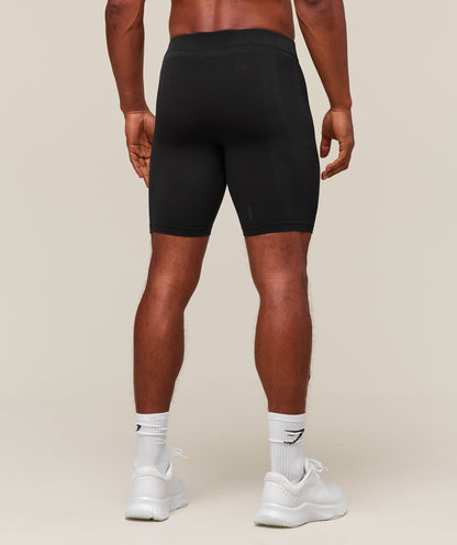 Gymshark Everywear Warp Knit Half Tight Black