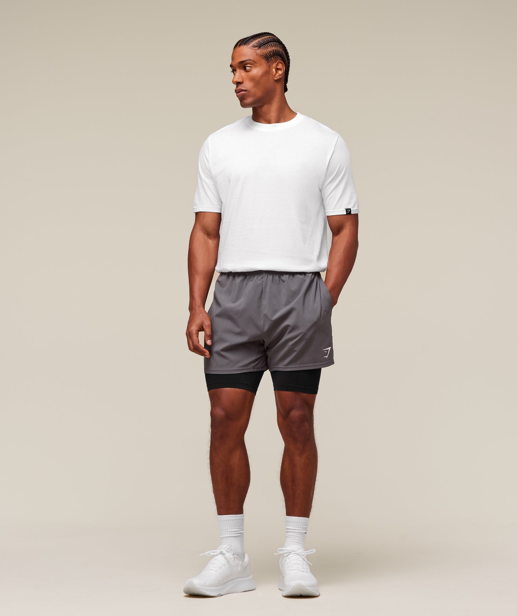 Gymshark Everywear Warp Knit Half Tight Black